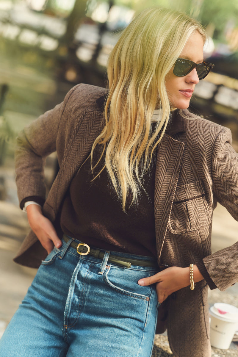 Chestnut Herringbone Cawley Blazer