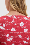 Red Shell Shift Top