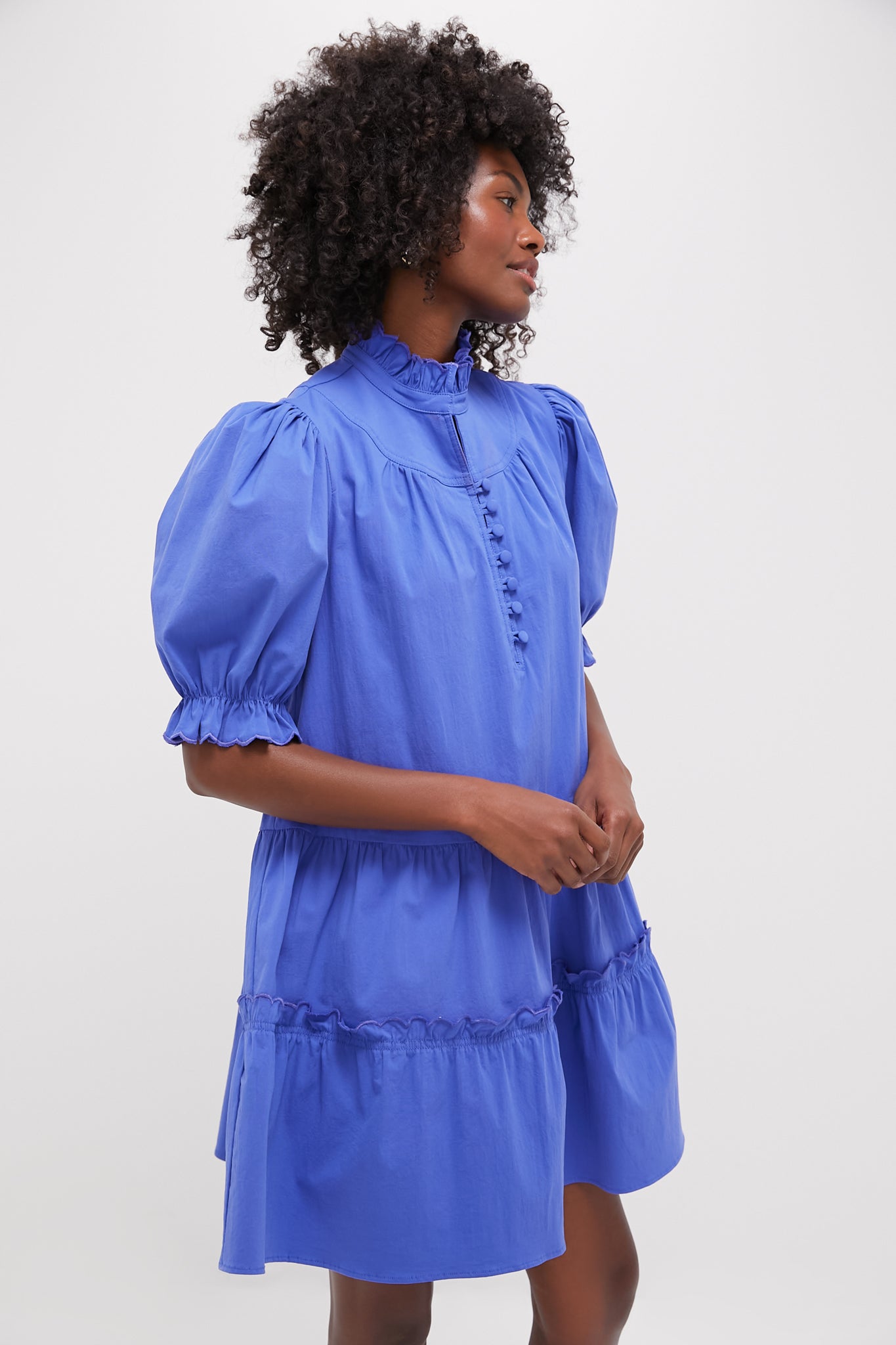 azure blue dress with sleeves AtiraMD dress