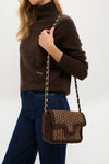 Brown Woven Crossbody