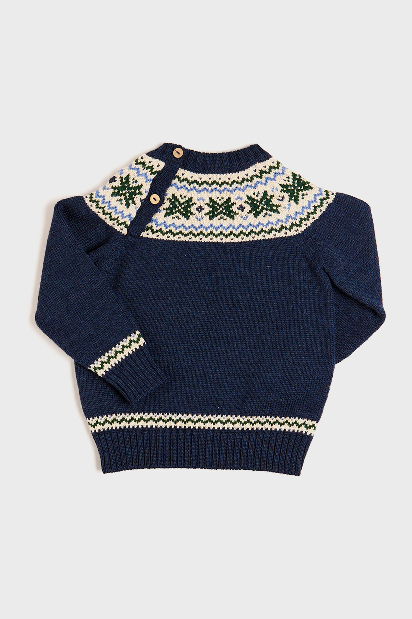 Classic Fair Isle Jumper in Navy