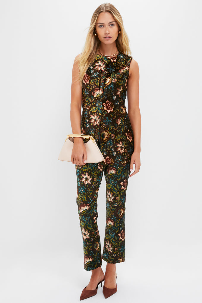 Hazel Moonflower Velvet Rhoda Tunic Top