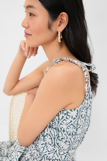 Etoile Vine Forest Organic India Button Front Sundress 2