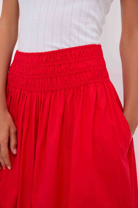 Hot Red The Viola Skirt