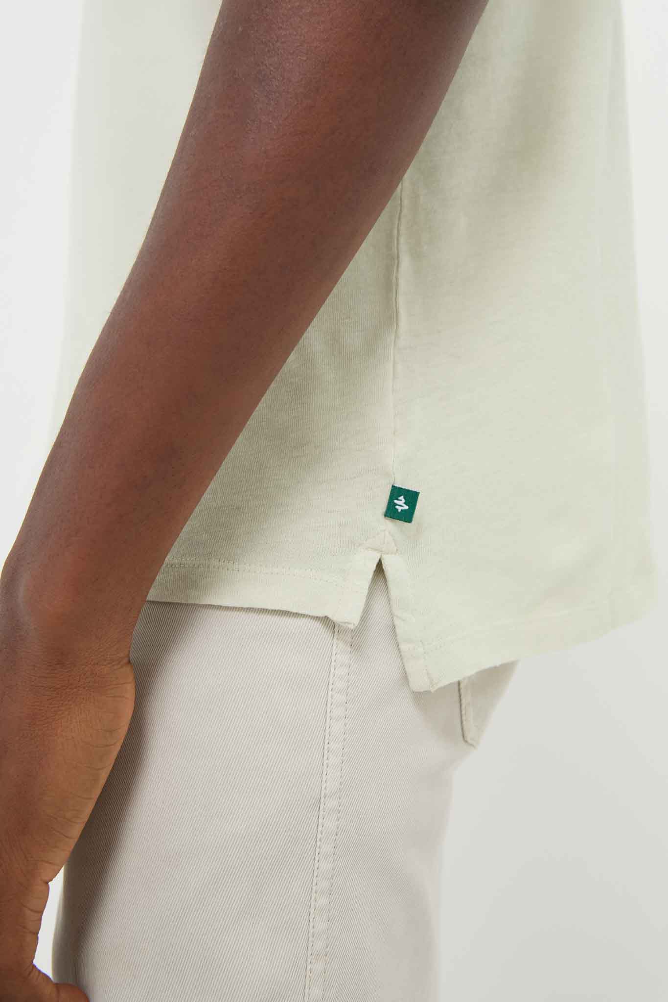 Sea Moss Drift Linen Polo