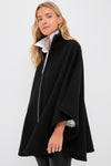 Black Full Zip Huntington Poncho