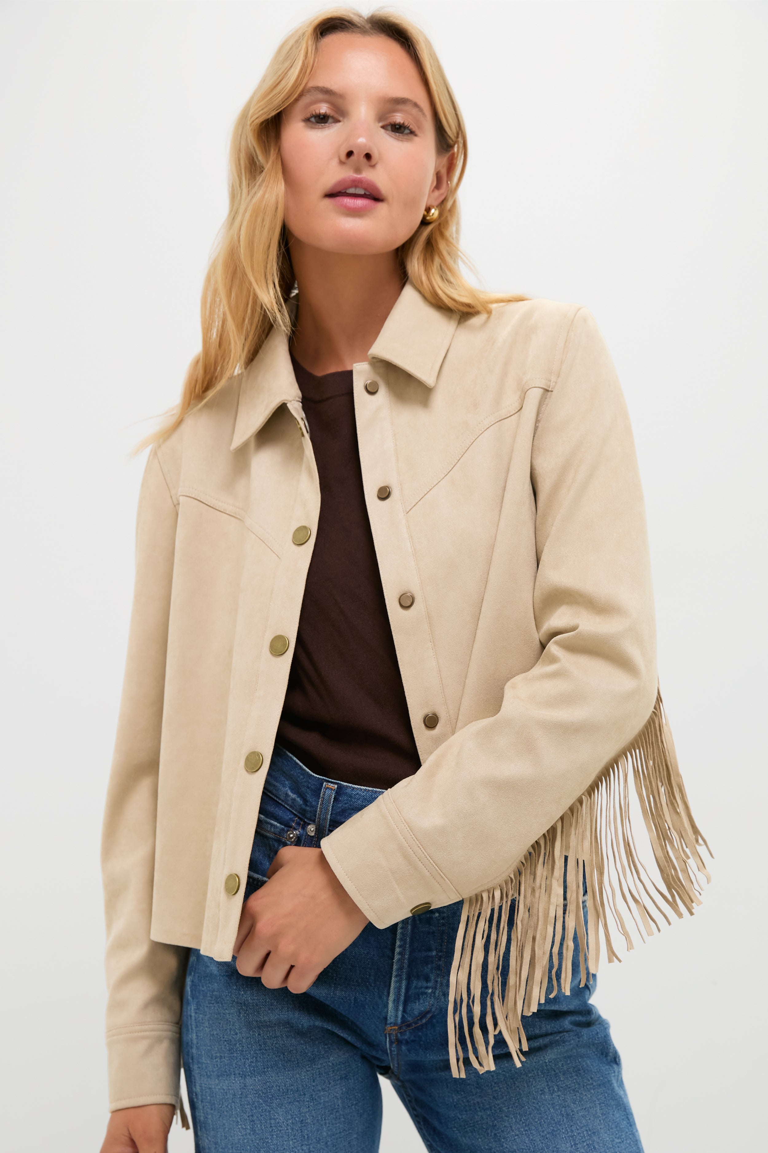 Biscotti Faux Suede Fringe Lauren Jacket | Hyacinth House