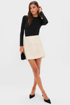 Ivory Sequin Meg Mini Skirt