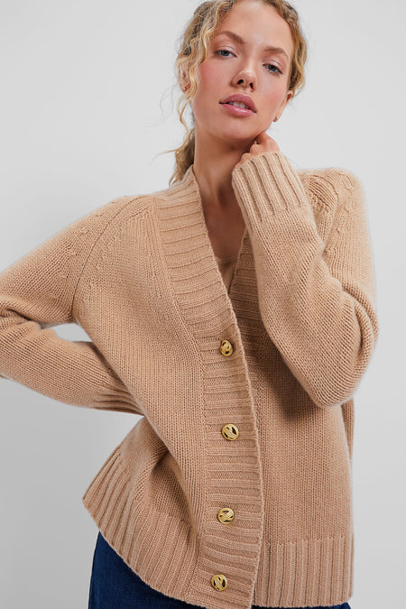 Camel Rachel Cashmere Cardigan Tuckernuck
