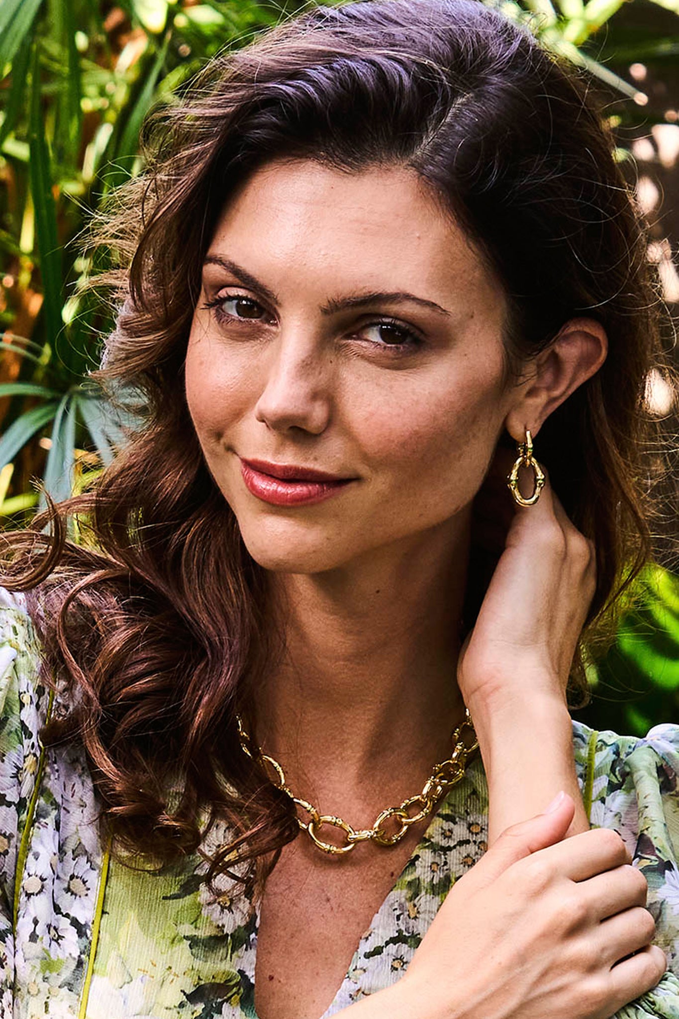 Enamel Bangkok Bamboo Link Earrings