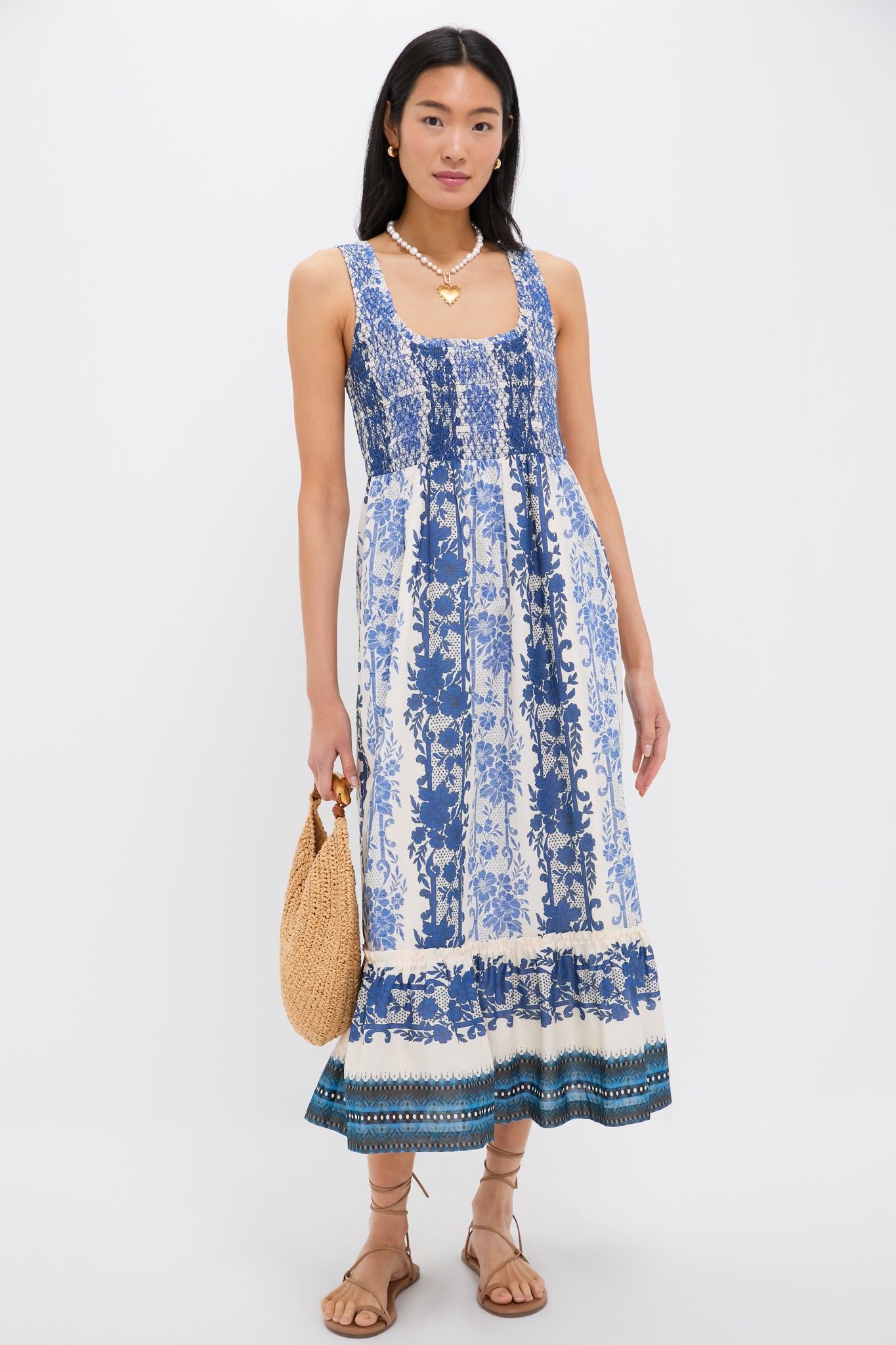 Bondi Blues Cotton Voile Mallie Dress