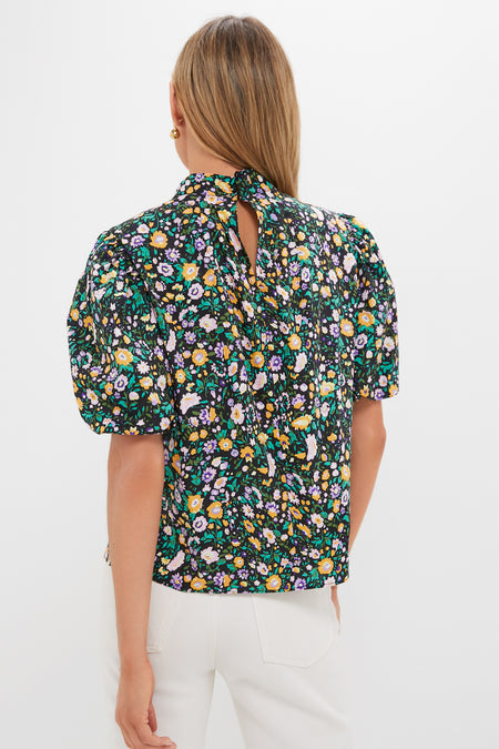 Black Multi Floral Gigi Blouse