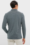 Moonlight Point Stripe Long Sleeve Movement Polo