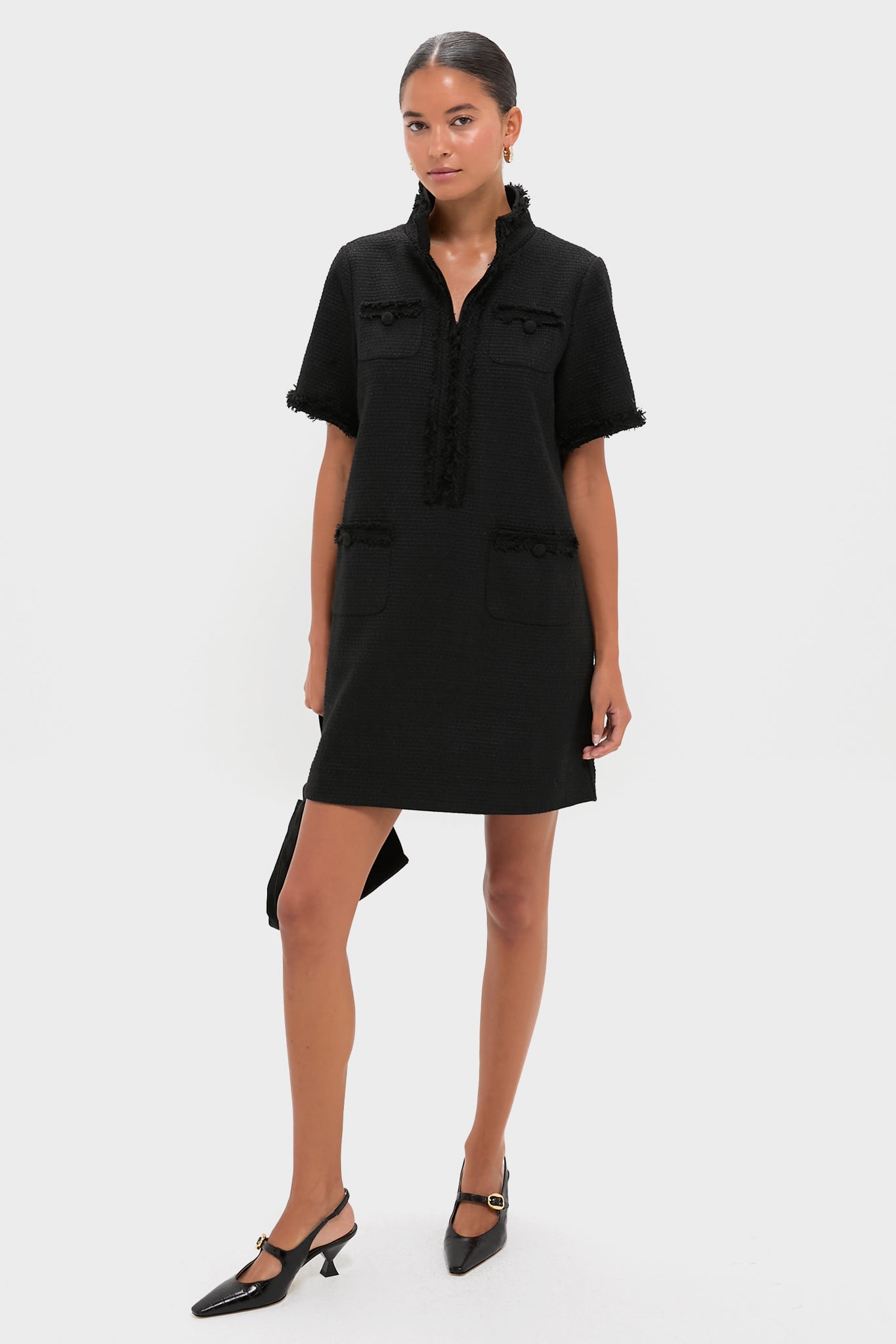 Black Tweed Ophelia Dress