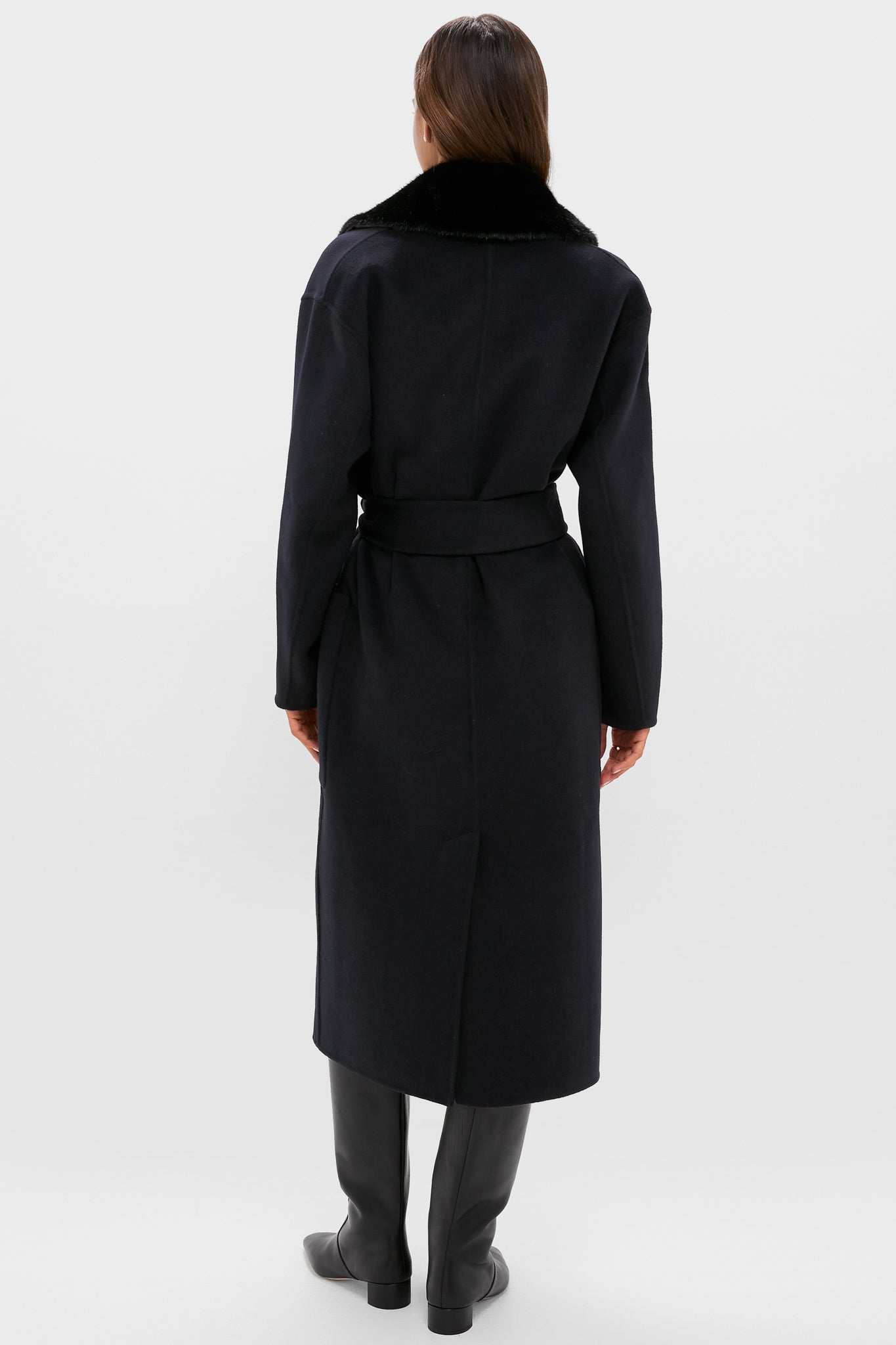 Navy Wool Trinity Coat