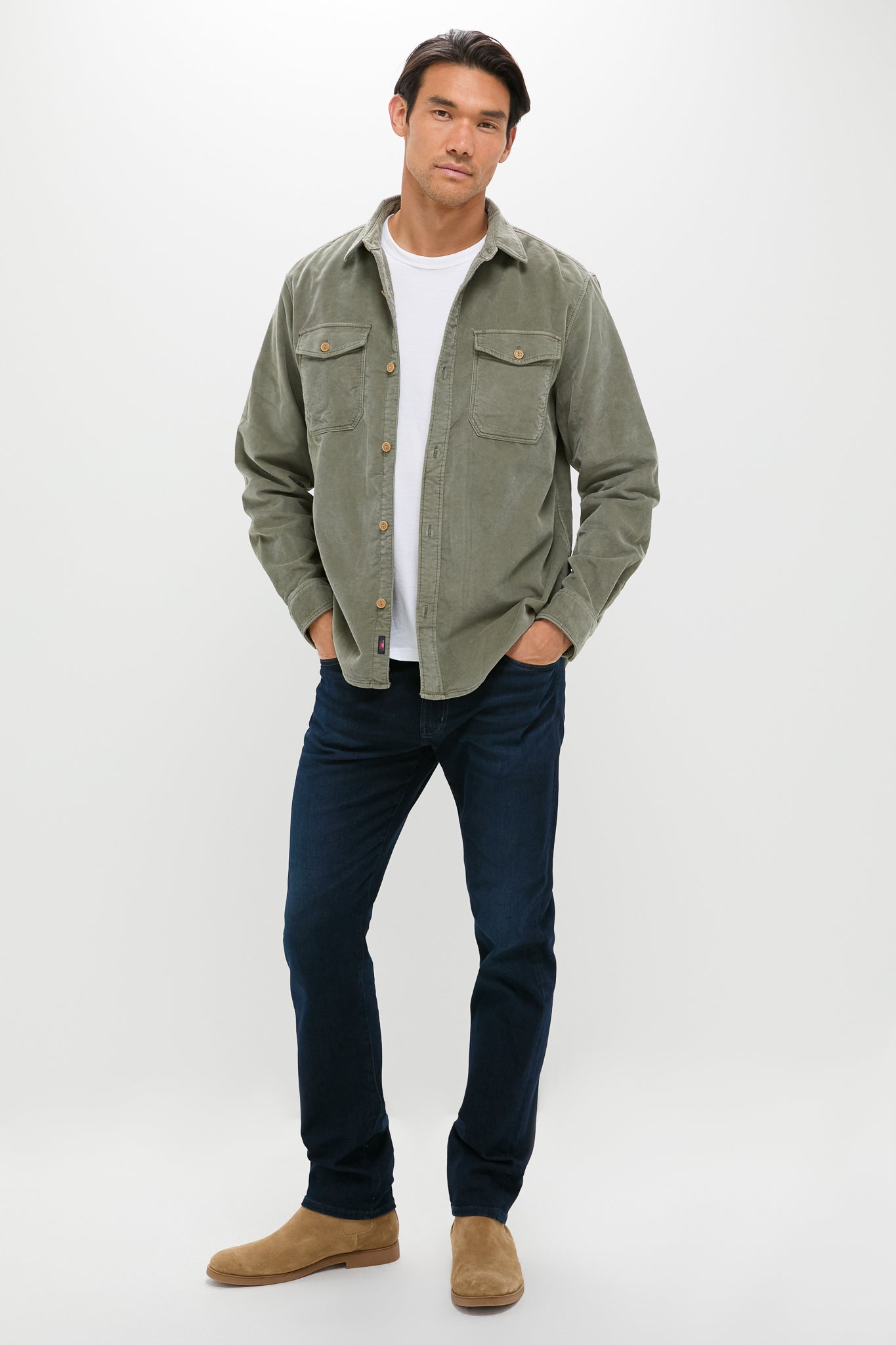 Light Pine Stretch Terry Work Shirt