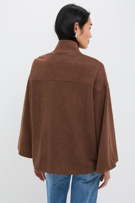 Chocolate Suede Fringe Marant Shirt Jacket