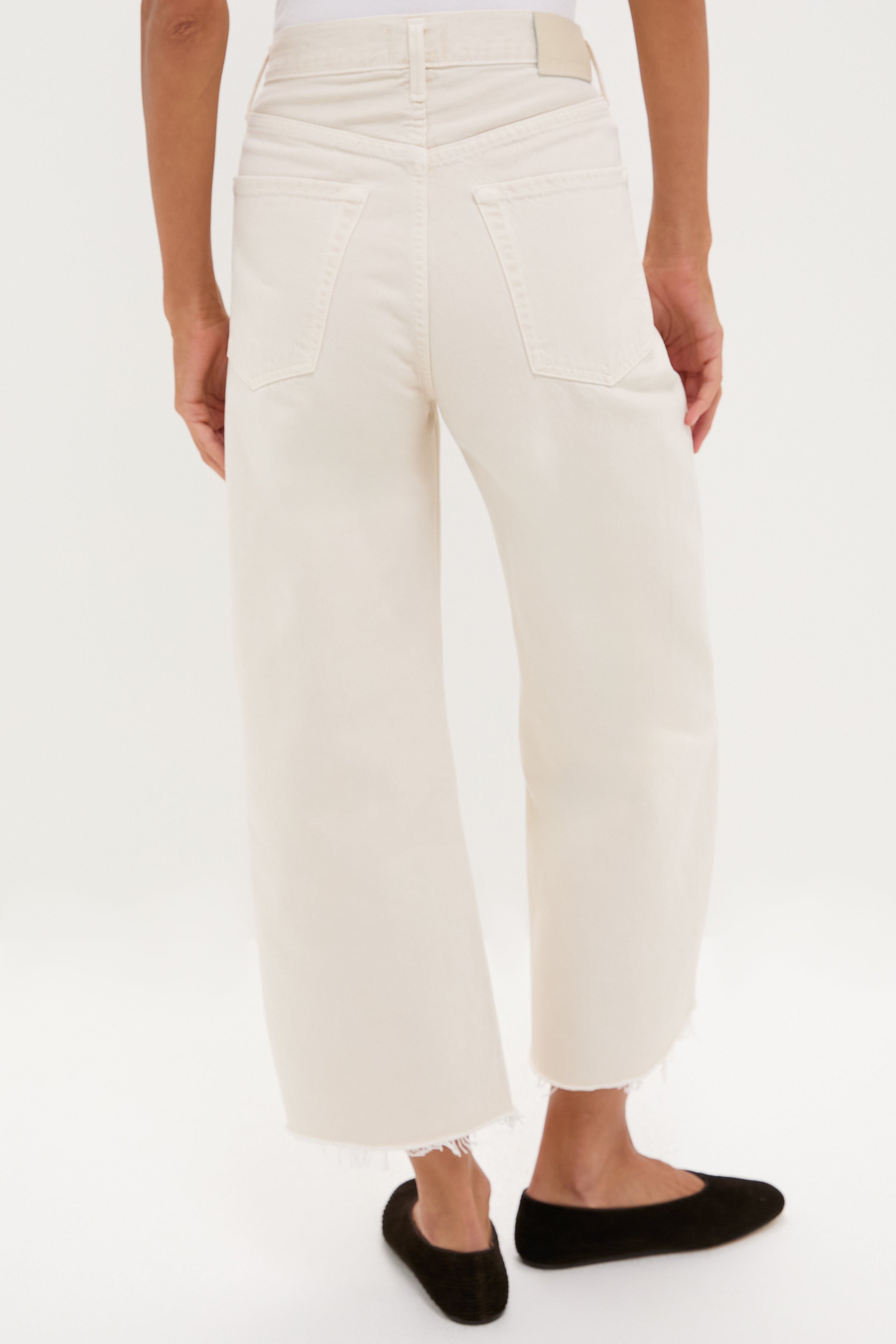 Almondette Ayla Raw Hem Crop