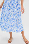 Blue Watercolor Annette Midi Dress