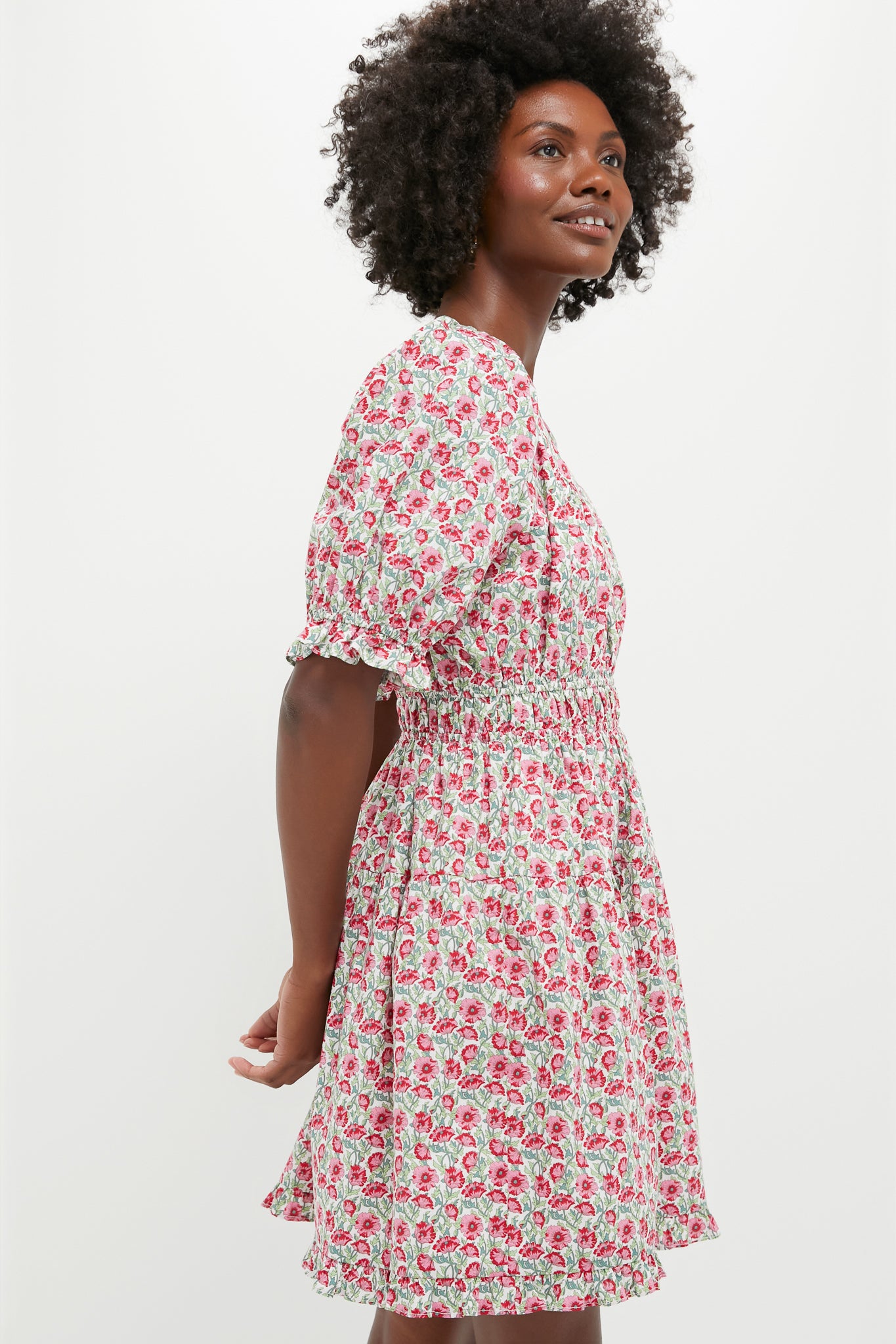Red Dahlia Floral Dorothy Mini Dress | Hyacinth House Red Dahlia Floral Dorothy Mini Dress | Hyacinth House
