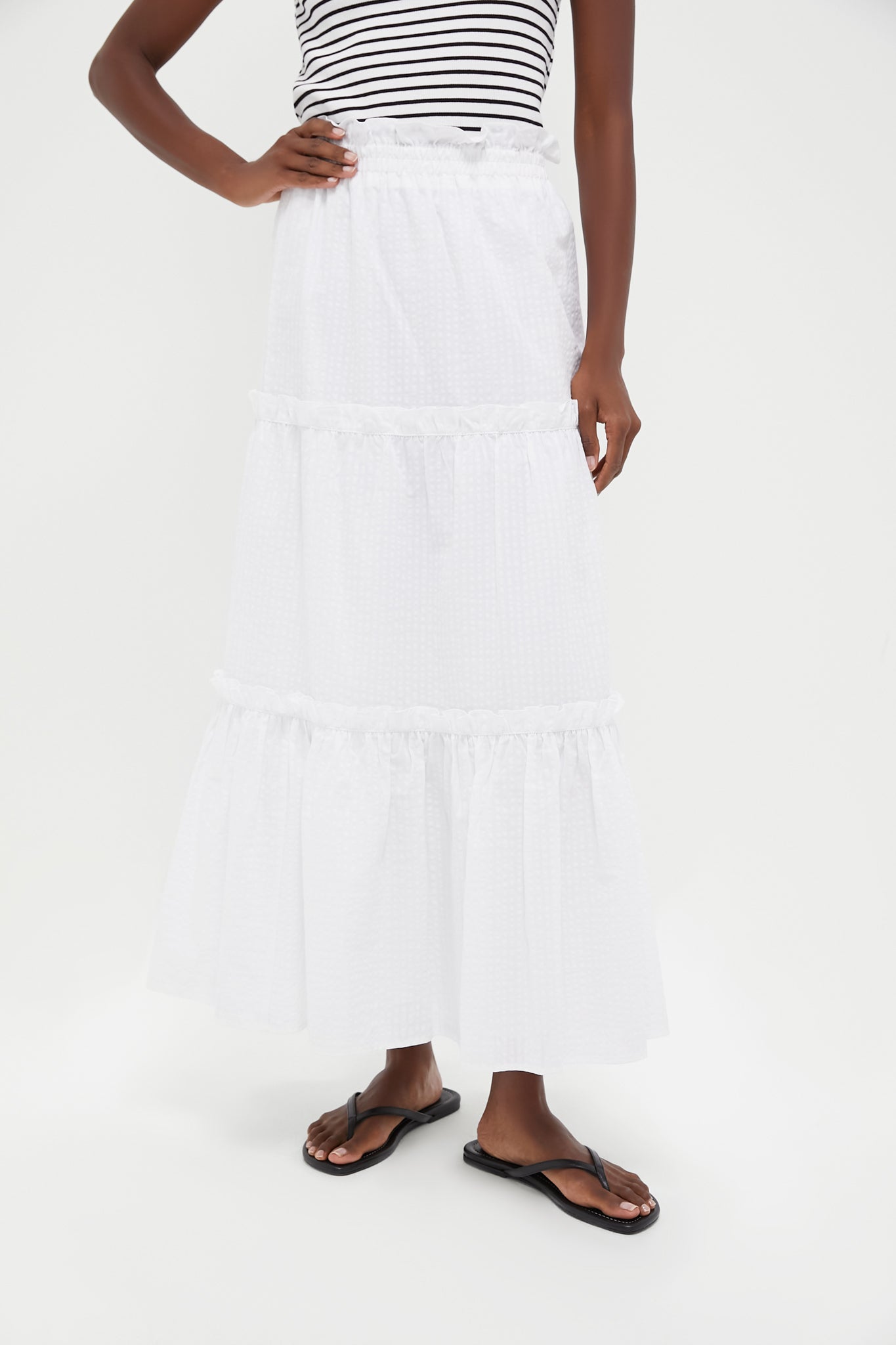 White Seersucker Prado Skirt | Tuckernuck