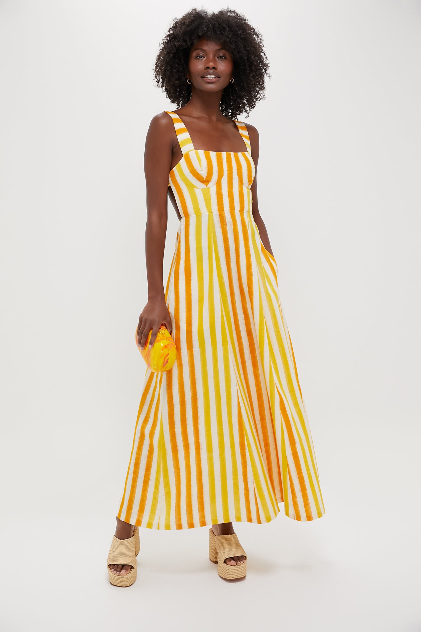 Yellow Maeve Marble Clutch