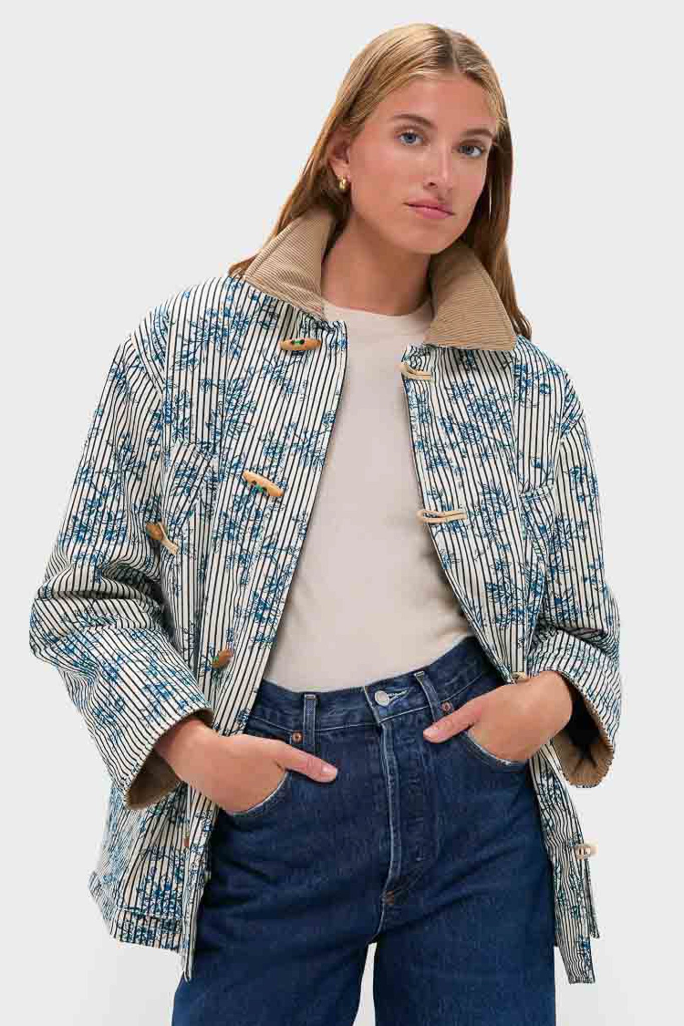 Cornflower Toile Barn Jacket