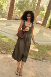 Olive Cotton Tiernan Dress