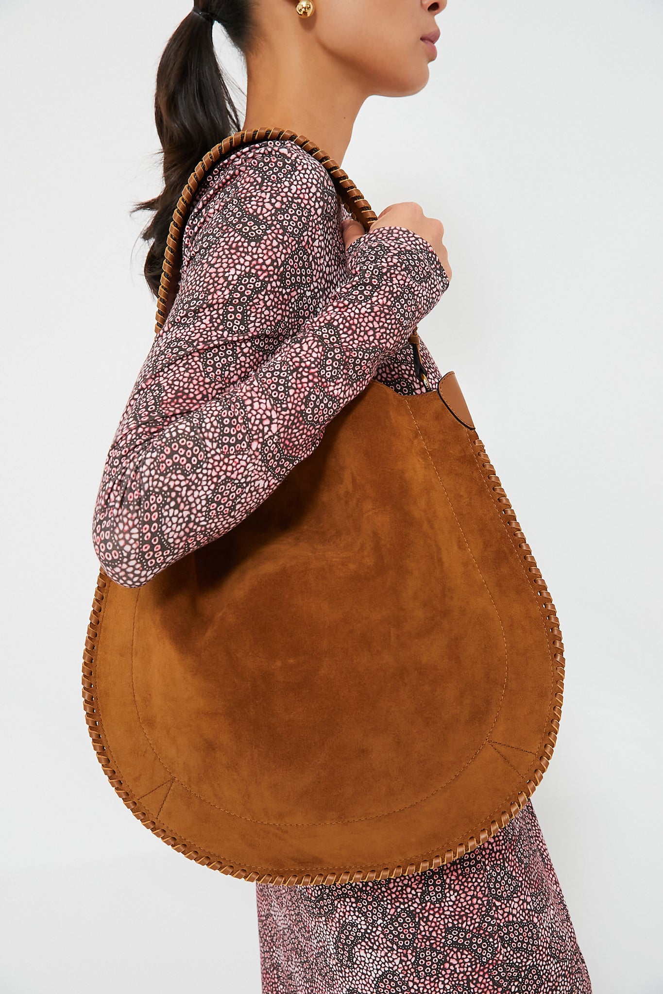 Cognac Soft Suede Oskan Hobo