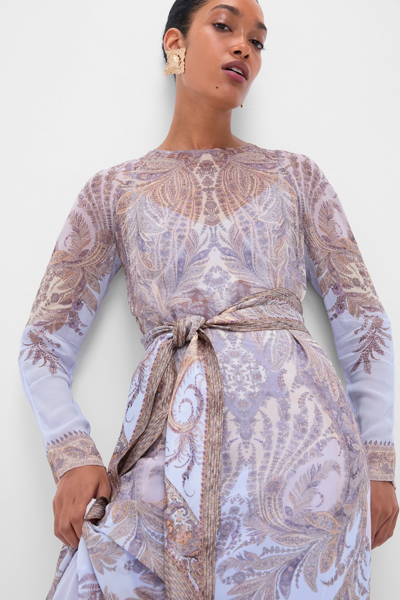 fitted lace wedding dress Zimmermann Purple Floral Print Linen Mini Dress - BOPF