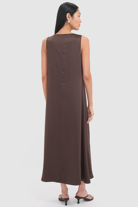 Chocolate Canossa Dress