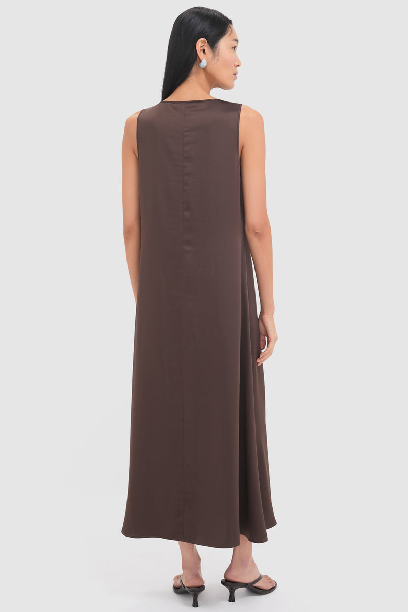 Chocolate Canossa Dress