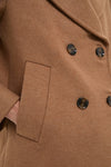 Camel Indie Military Wool Peacoat