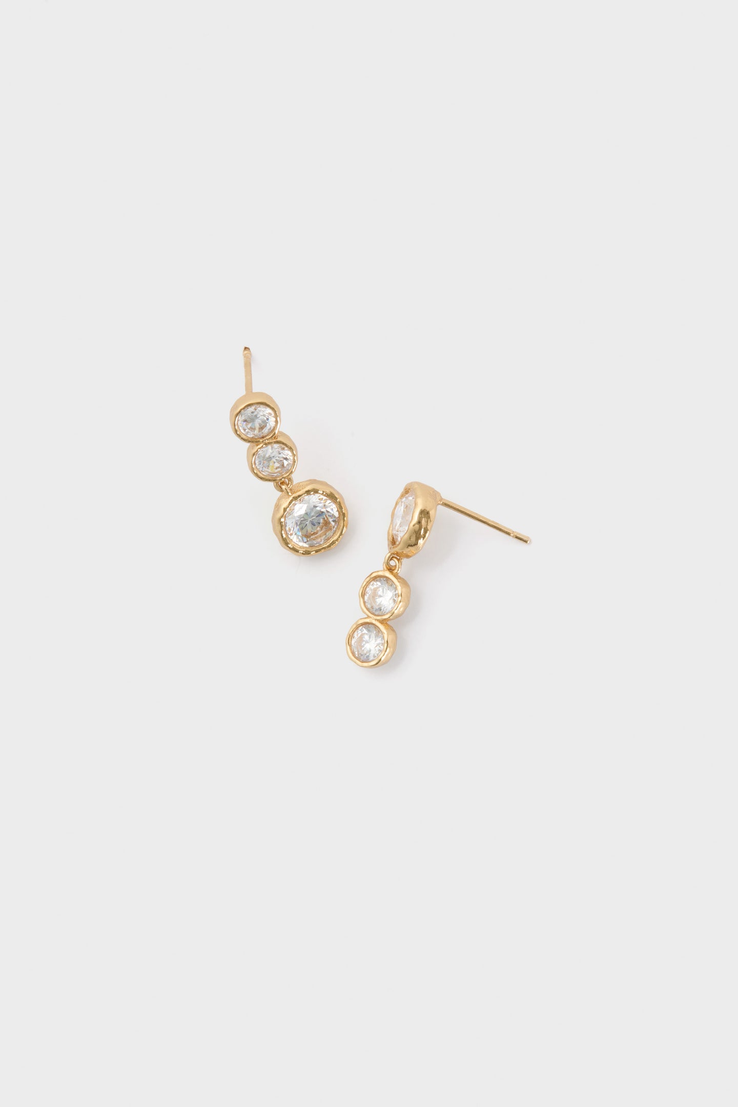 Gold Clear Finley Earrings