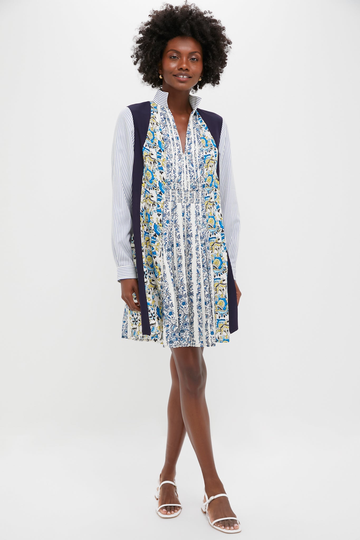 Goldenrod Chintz Stripe Benji Dress