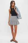 Black Gingham Seersucker Ines Bubble Skirt