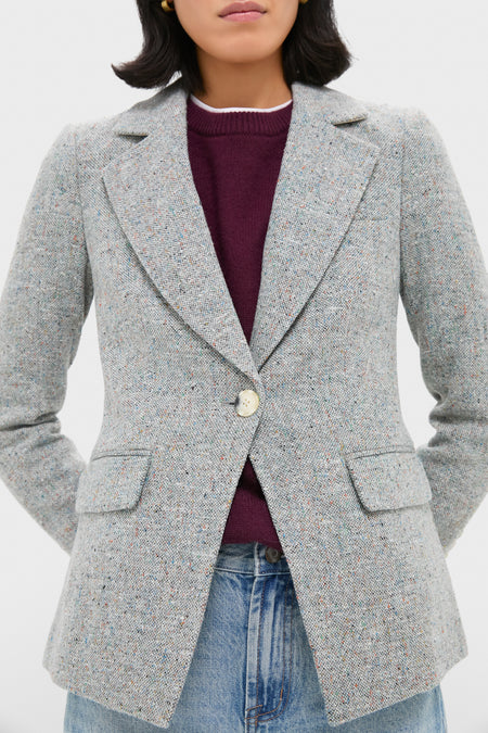 Antique Blue Melange Healy Dickey Jacket