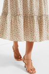 Cream Floral Jesse Midi Dress