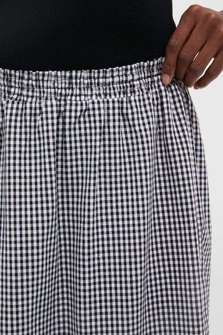 Black Gingham Athena Skirt