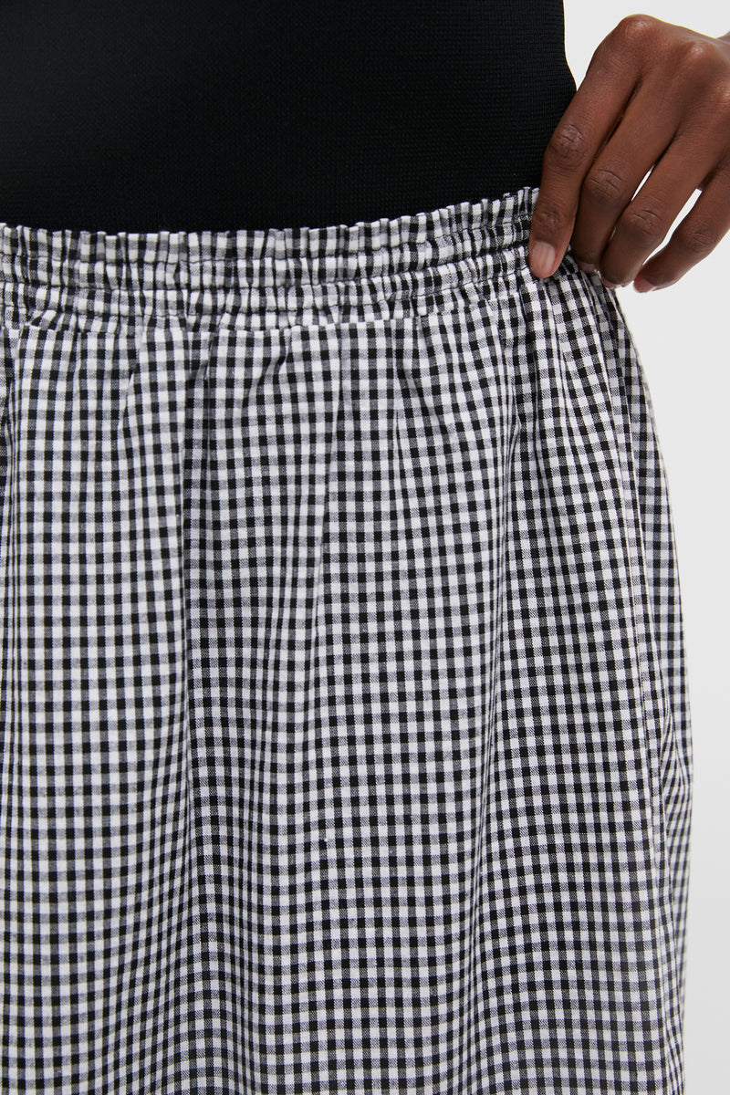 Black Gingham Athena Skirt