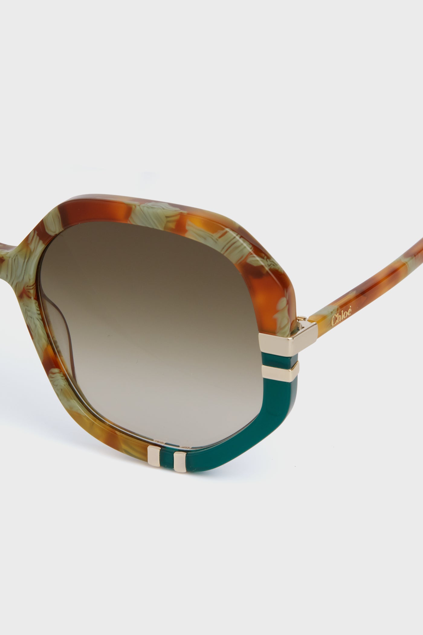 Shiny Caramel and Mint Green Spotted Havana West