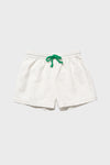 Exclusive Green Piping White Bingo Short