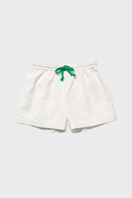 Exclusive Green Piping White Bingo Short