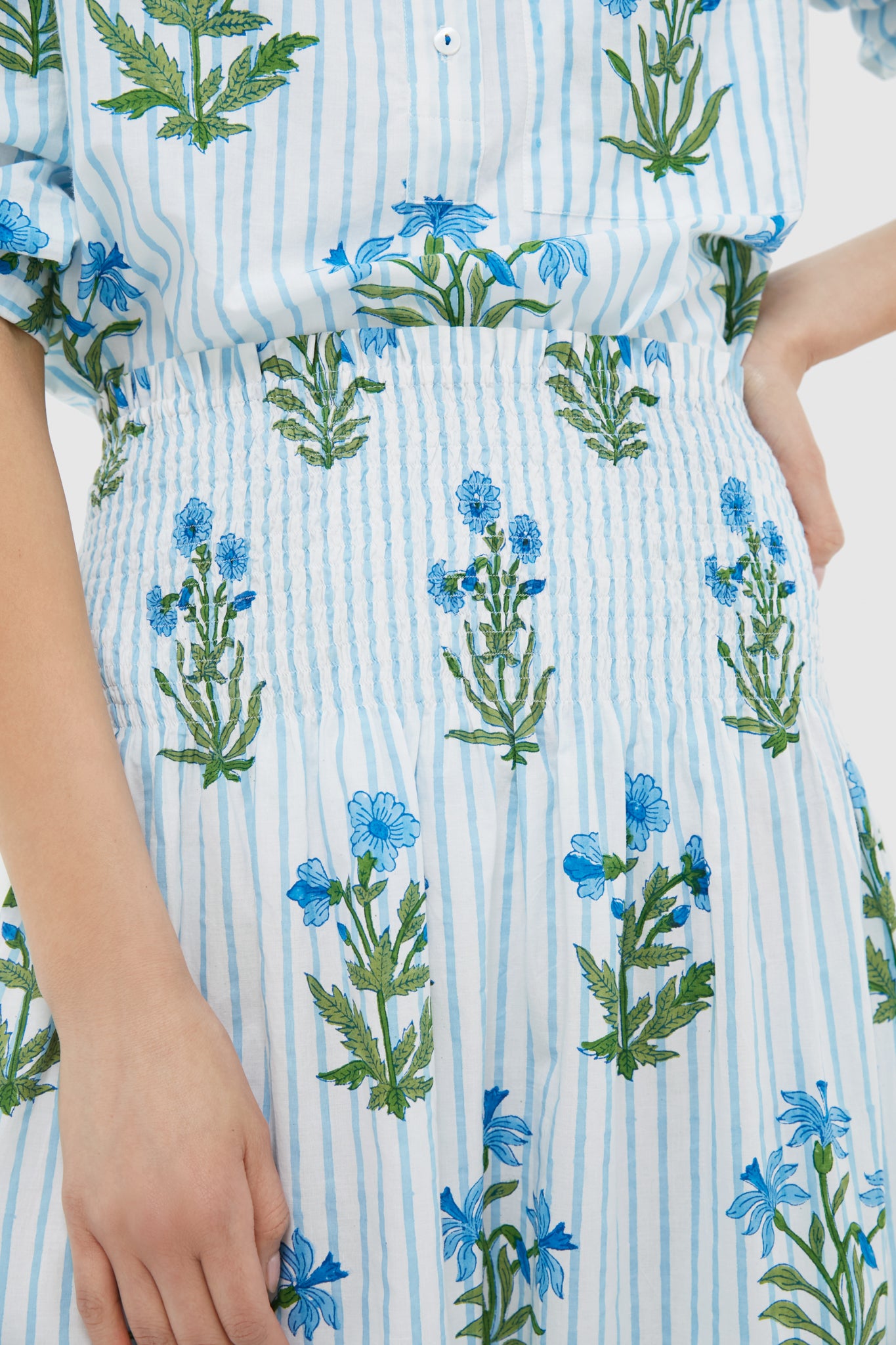 Lily Stripe Alba Skirt | Pink City Prints
