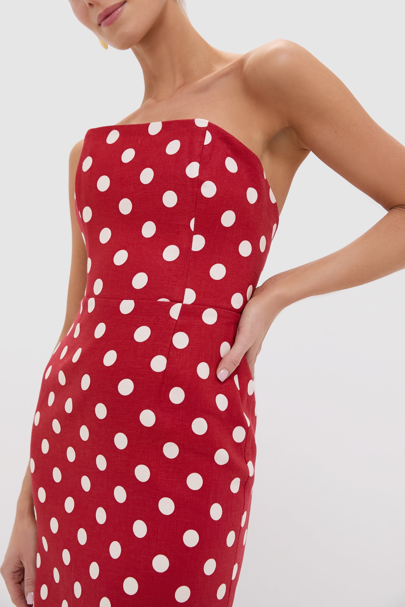 Polka Dot Romeo Strapless Dress Polka Dot Romeo Strapless Dress