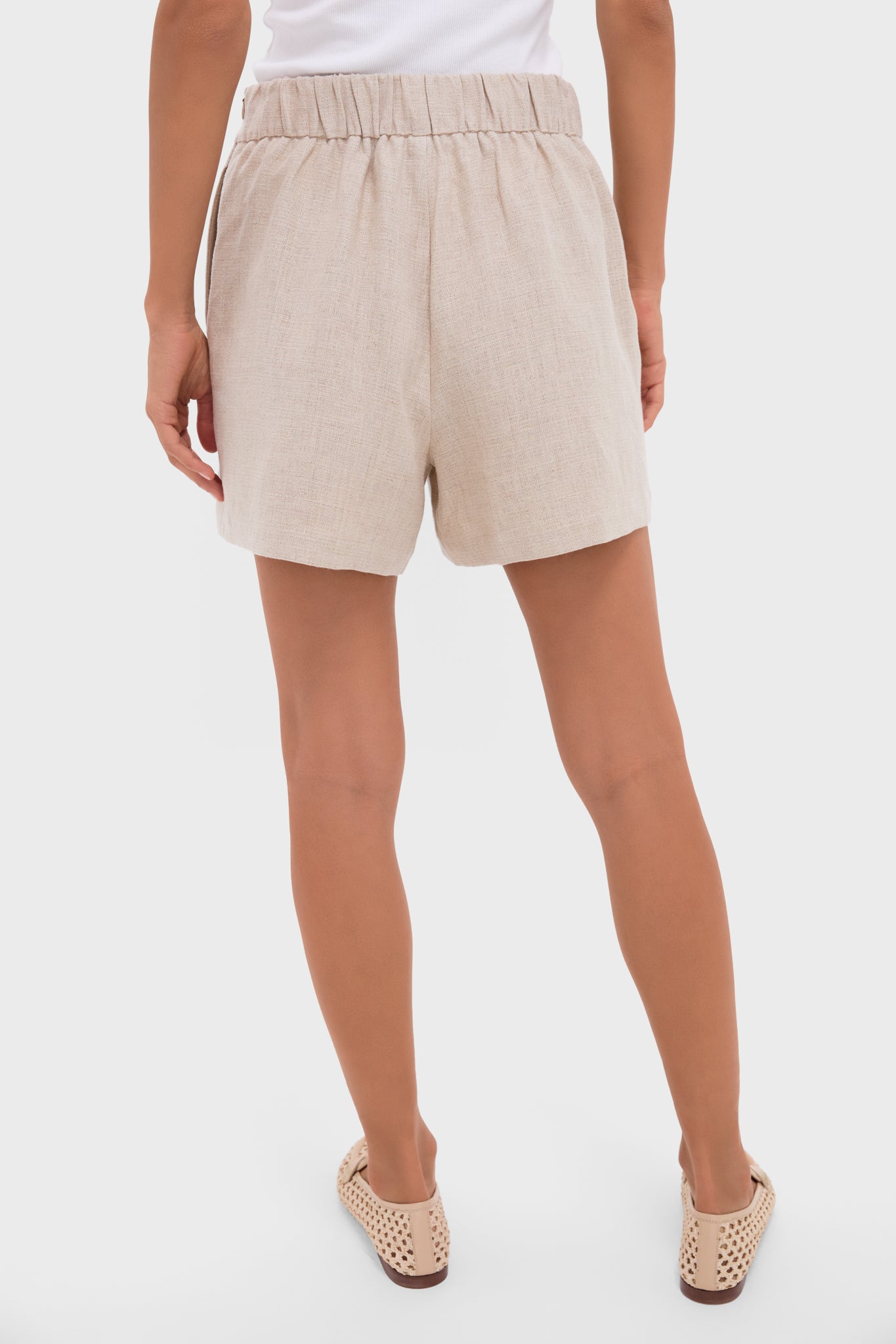 Tan Linen Shipley Shorts