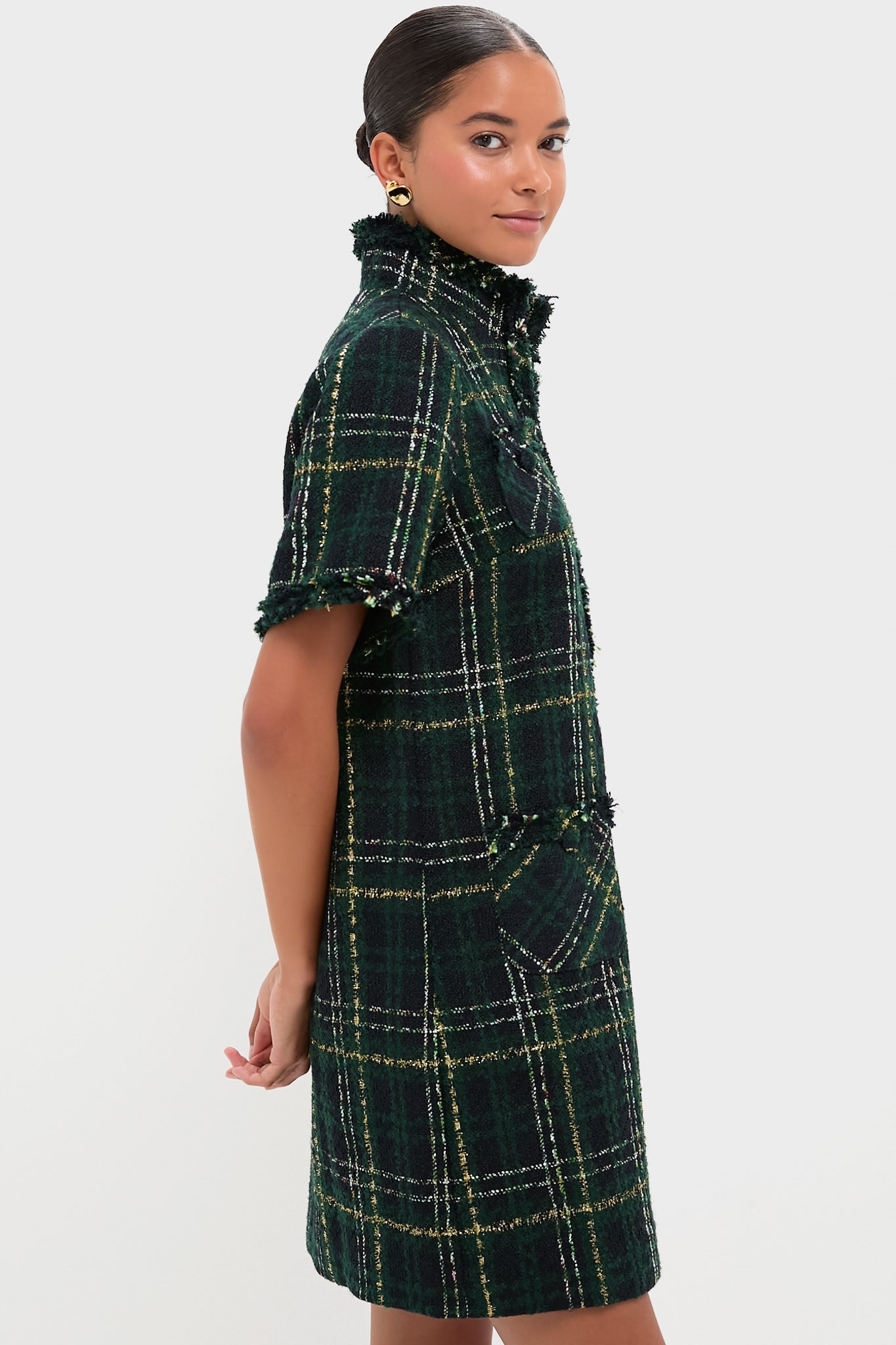 Green Tweed Ophelia Dress | Pomander Place