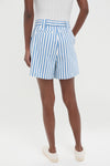 Blue and White Stripe Canvas Briggs Safari Short