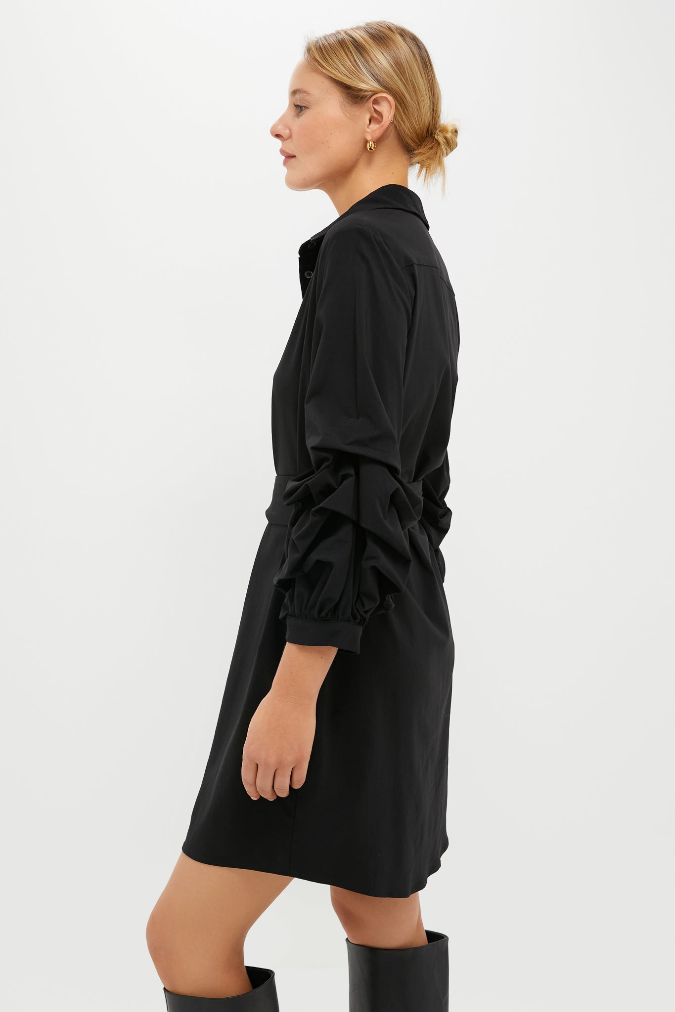 tuckernuck black mini dress Tuckernuck Black Satin Diane Mini Dress Black / M