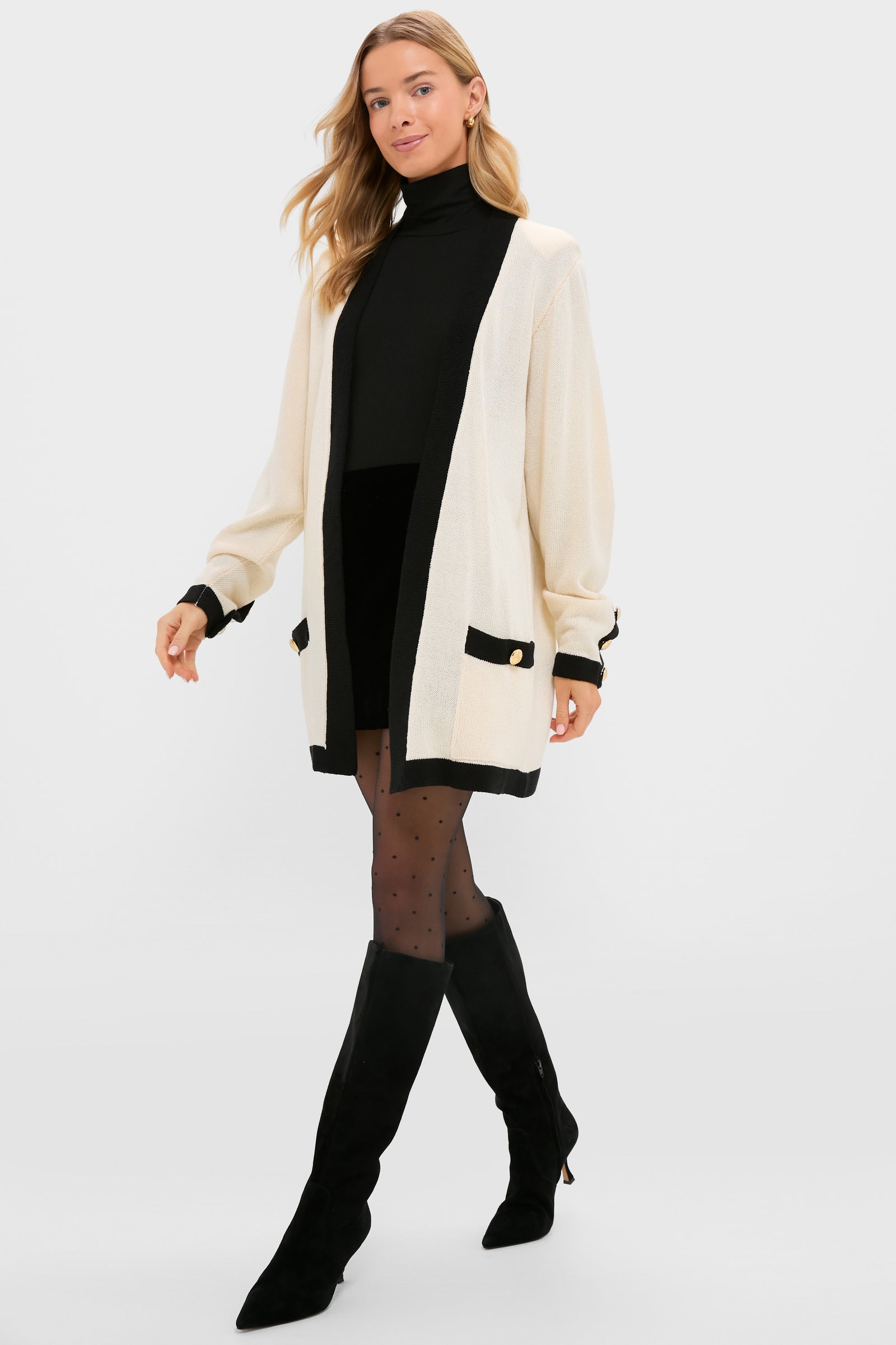 Cream and Black Georgie Sweater